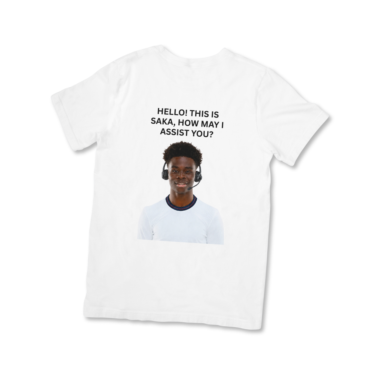 Hello, This Is Saka – How May I Assist You? T-Shirt